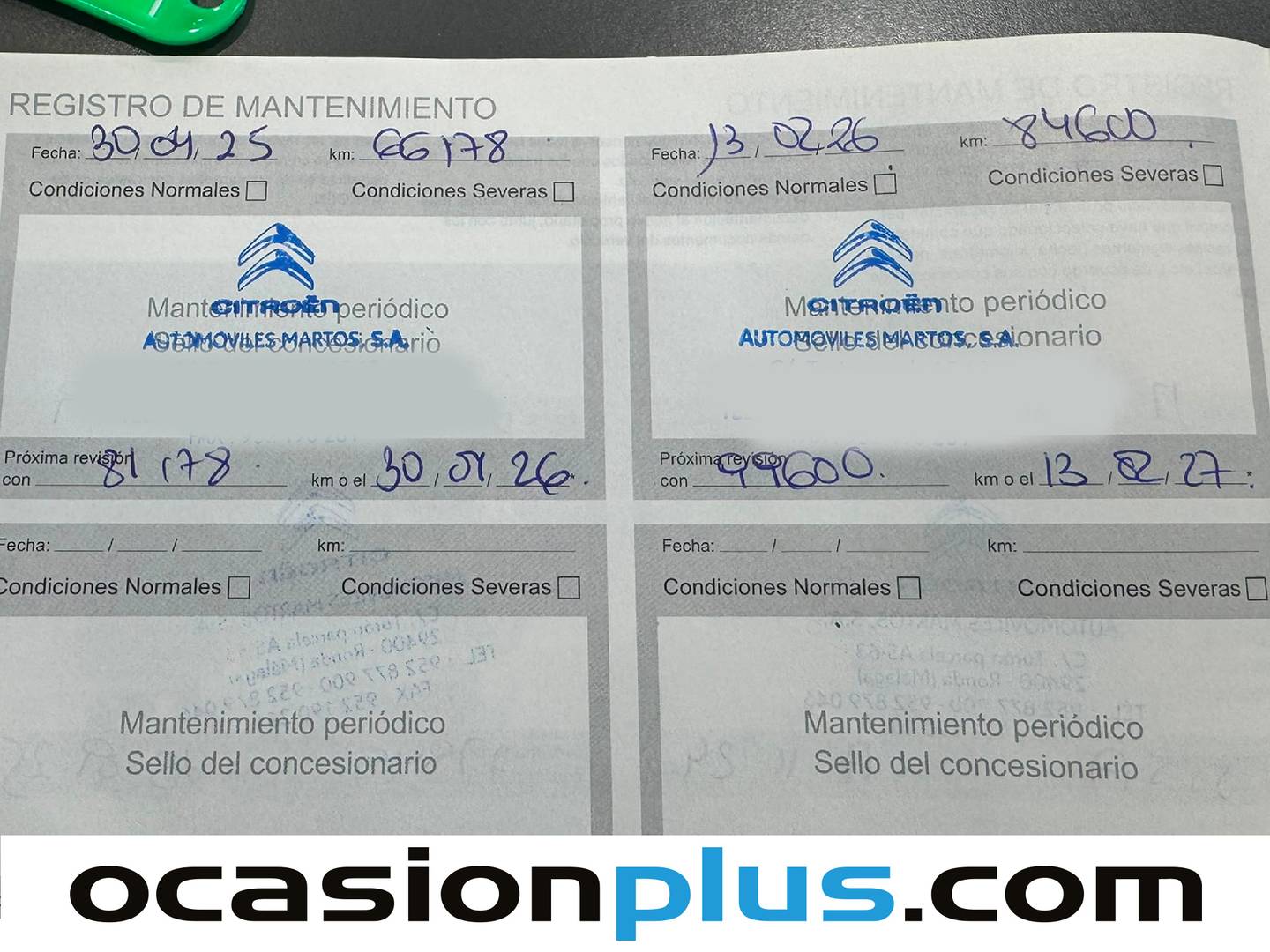 Foto del mantenimiento del Citroën C5 Aircross Citroën C5 Aircross BlueHdi 130 S&S Feel (131 CV)