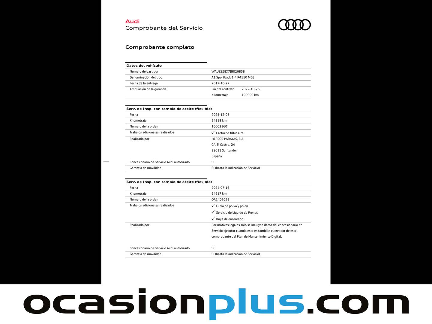 Foto del mantenimiento del Audi A1 Audi A1 Sportback Adrenalin2 1.4 TFSI CoD (150 CV) PACK S-LINE