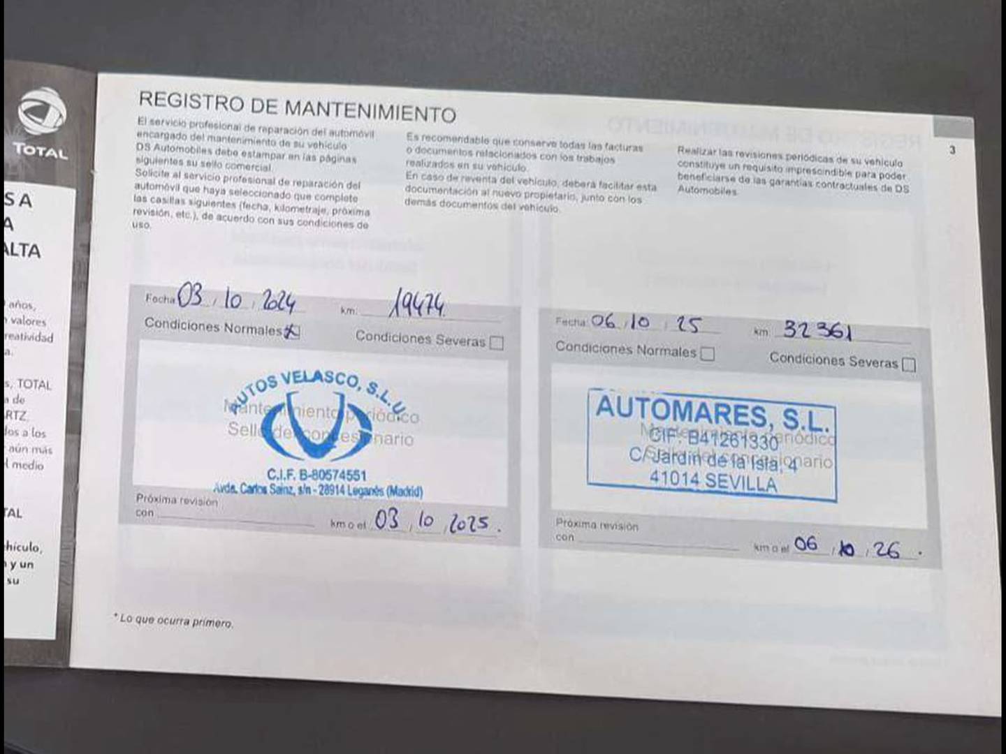 Foto del mantenimiento del DS DS 4 DS DS4 BlueHDi 130 Esprit of Voyage Auto (130 CV)