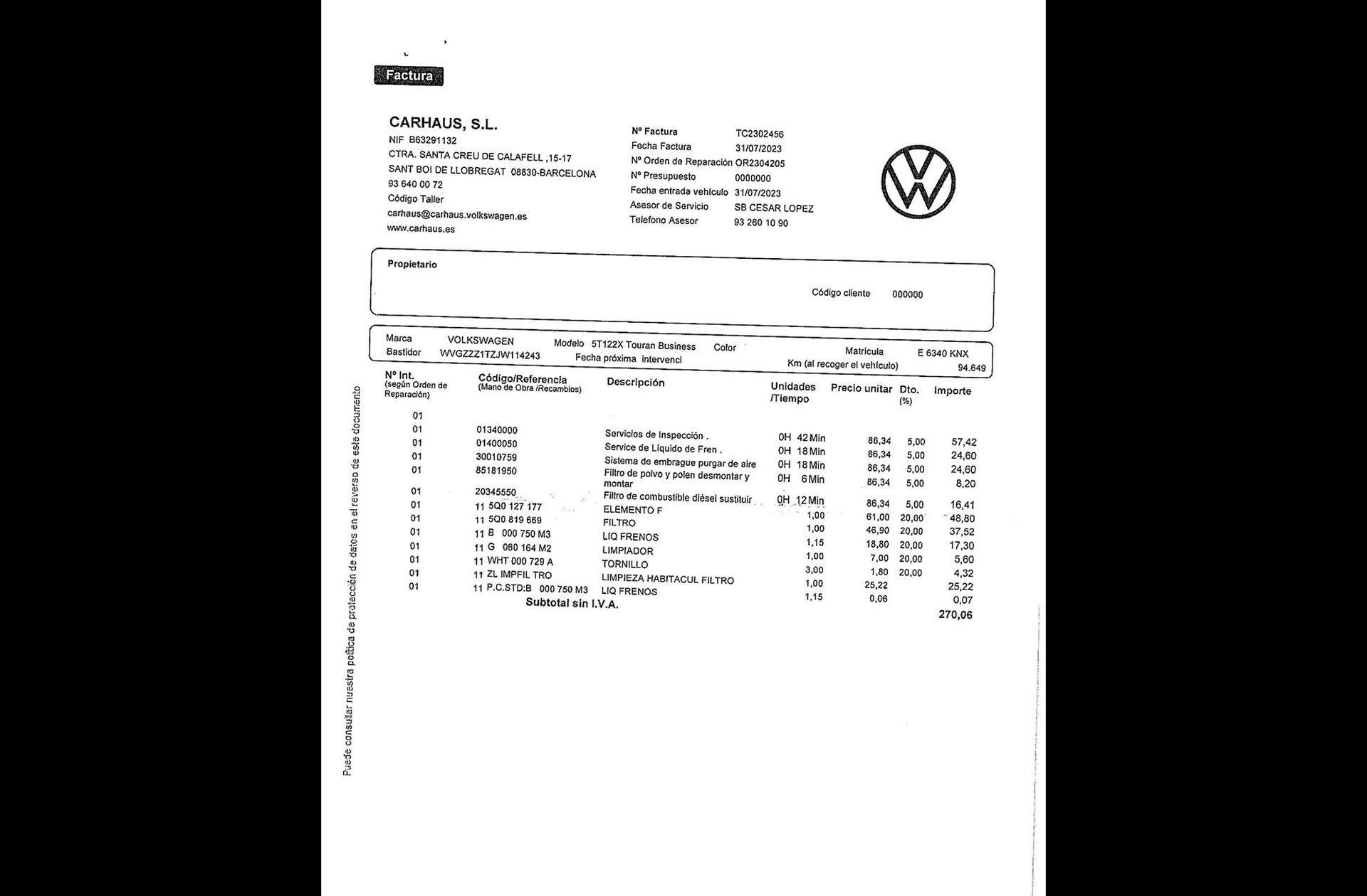 Volkswagen Touran Business Navi 1.6 TDI 7 plazas - foto 19