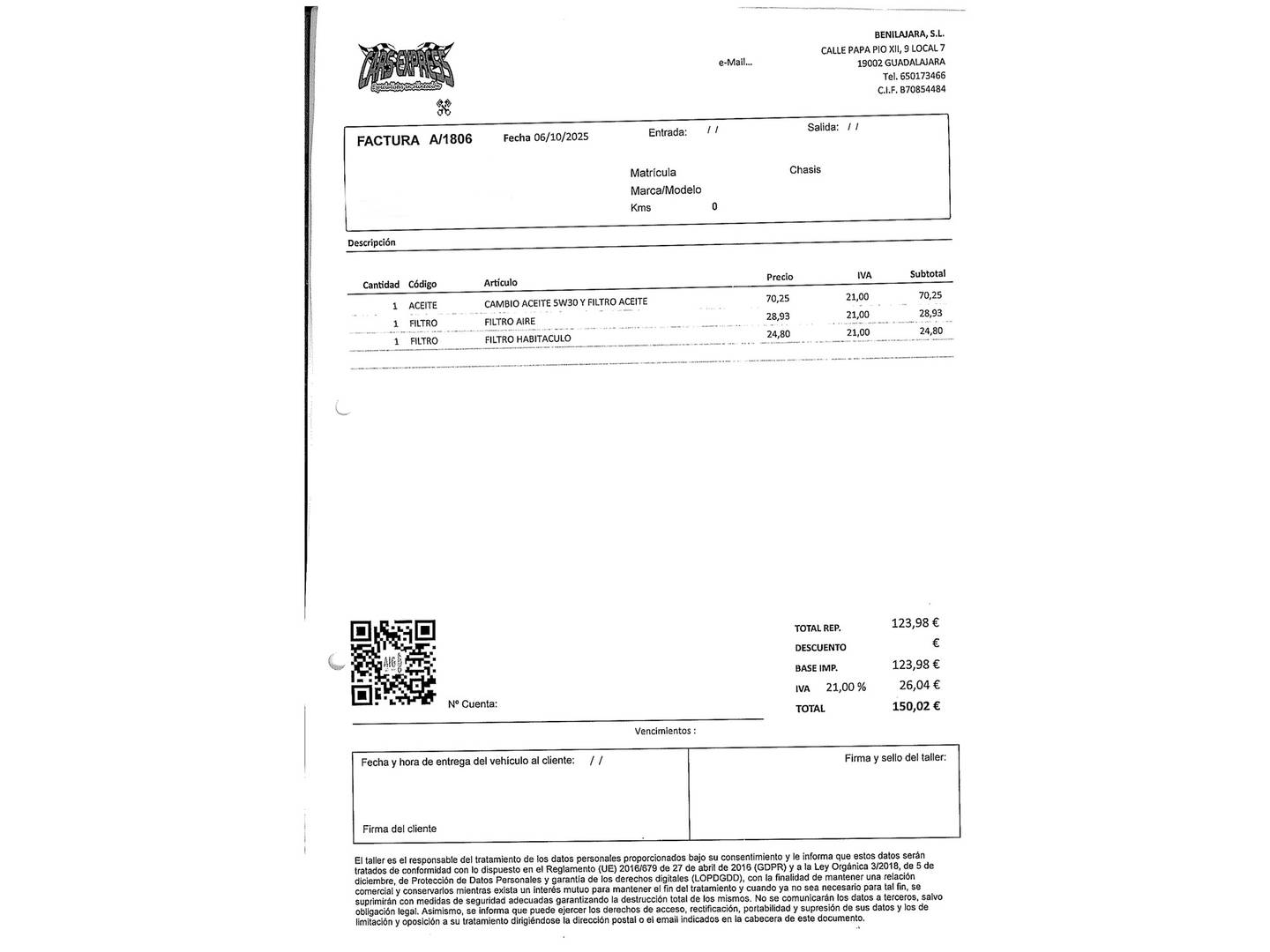 Foto del mantenimiento del Hyundai Tucson Hyundai Tucson 1.7 CRDI BlueDrive Klass 4x2 (115 CV)