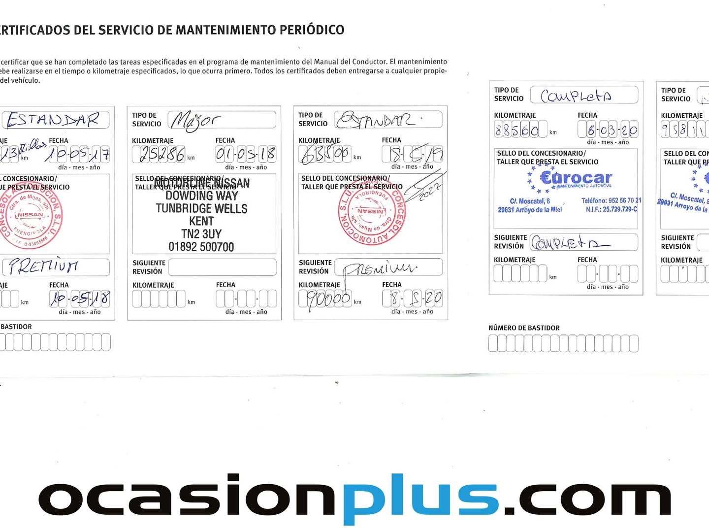 Foto del mantenimiento del Nissan X-TRAIL Nissan X-Trail dCi 130 Acenta XTronic (130 CV)