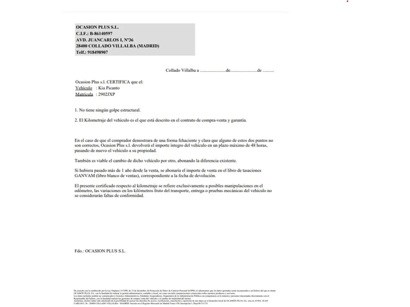 Certificado