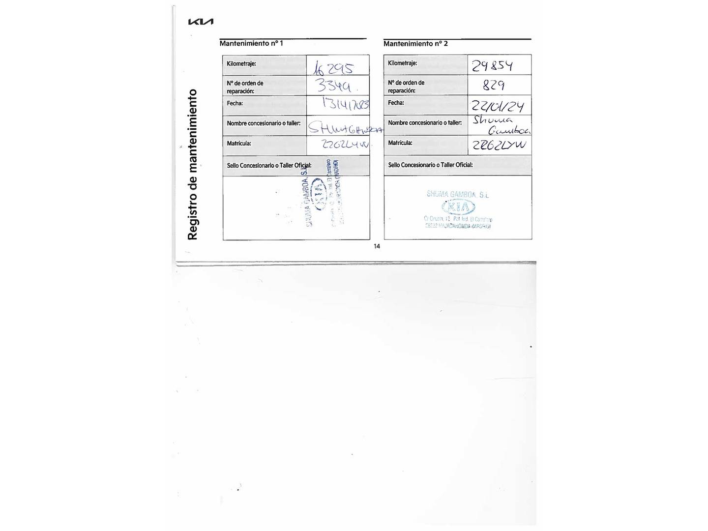 Foto del mantenimiento del KIA Sorento KIA Sorento 2.2 CRDi Emotion 4x2 DCT (194 CV) 7 plazas