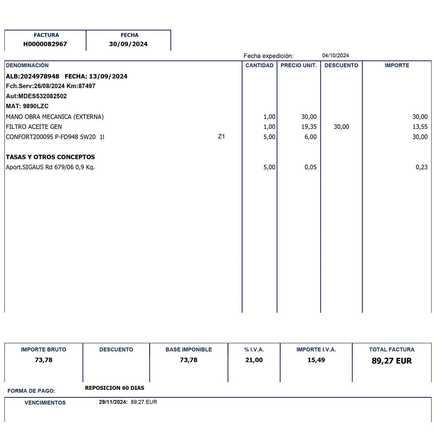 Foto del mantenimiento del Ford Kuga Ford Kuga 1.5T EcoBoost ST-Line X 4x2 (150 CV)