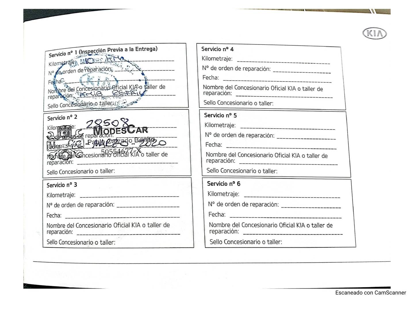 Foto del mantenimiento del KIA Picanto KIA Picanto 1.0 CVVT Tech (66 CV)