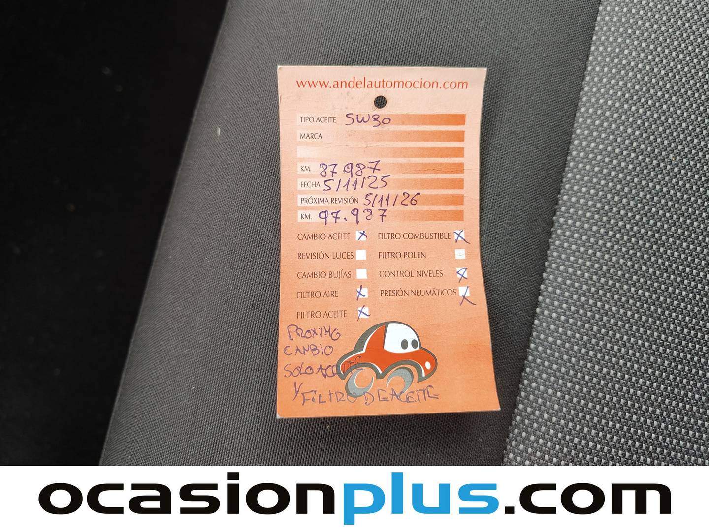 Foto del mantenimiento del Opel Vivaro Opel Vivaro 1.5 Diesel M Standart Express (120 CV) 6 Plazas