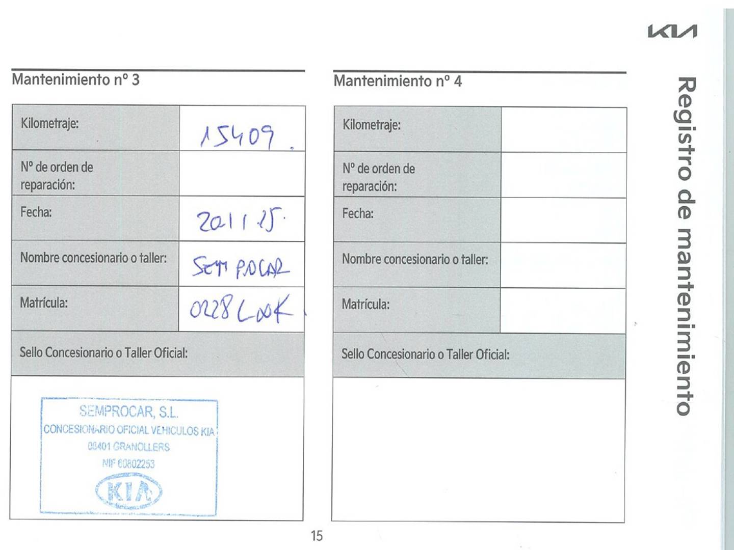 Foto del mantenimiento del KIA Rio KIA Rio 1.2 DPi Concept (84 CV)