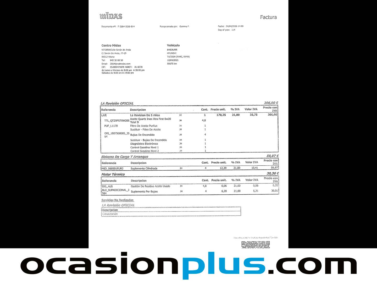 Foto del mantenimiento del Hyundai Tucson Hyundai Tucson 1.6 TGDI 48V Maxx (150 CV)