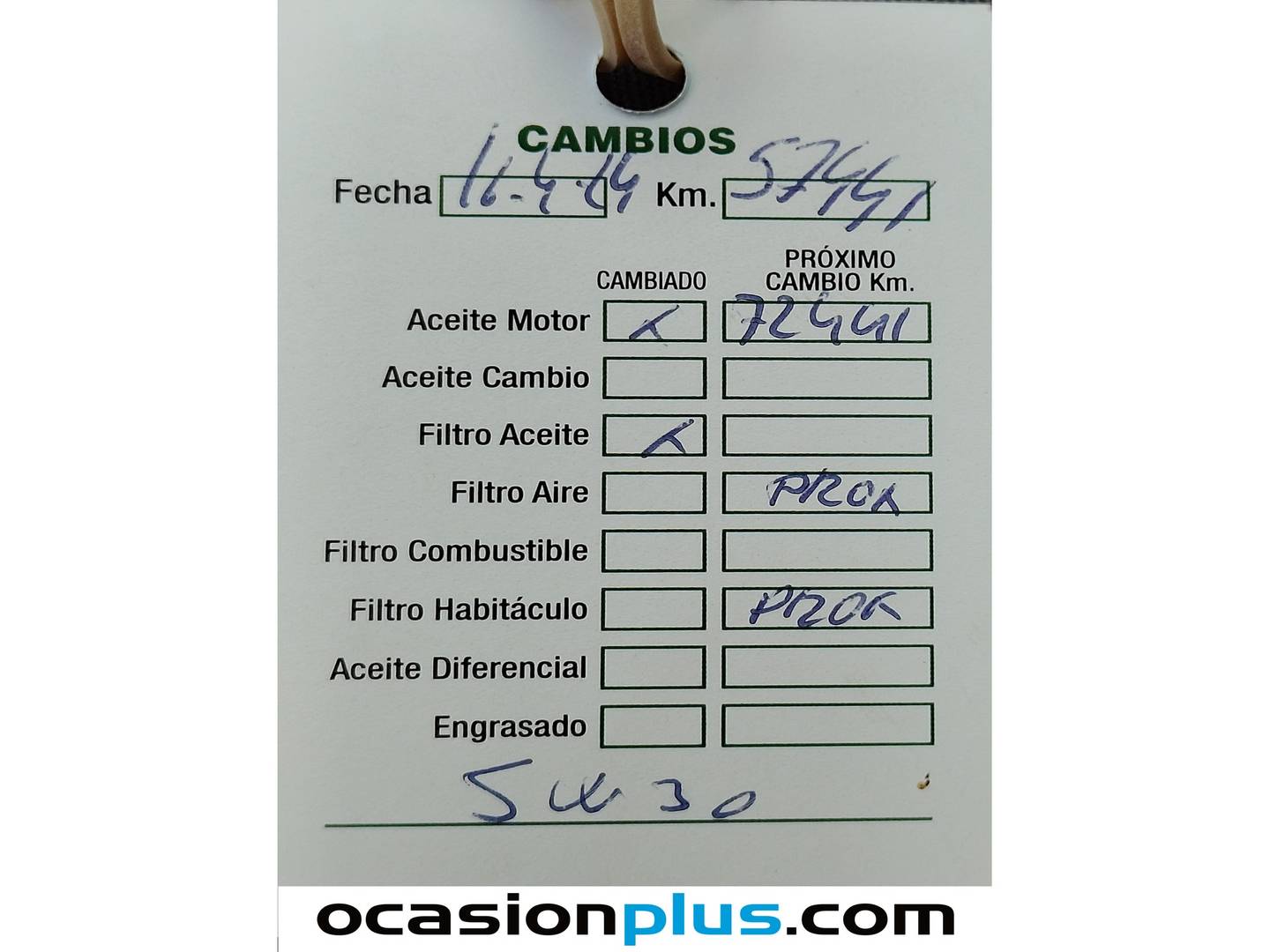 Foto del certificado del Renault Grand Scénic Renault Grand Scenic Selection Energy TCe (115 CV)