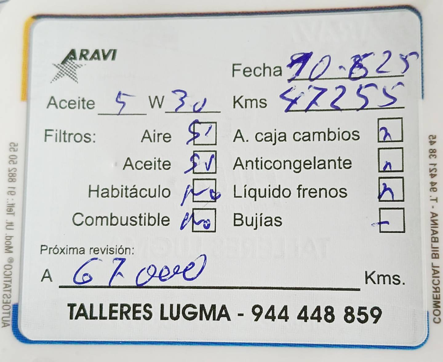 Foto del mantenimiento del Volkswagen Golf Volkswagen Golf Advance 1.6 TDI BMT (105 CV)