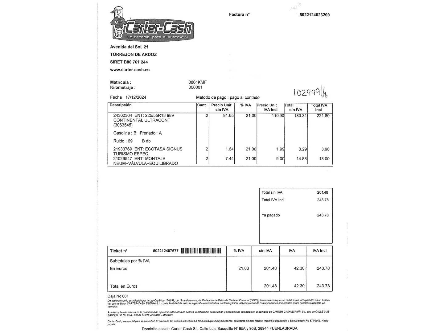 Foto del mantenimiento del Peugeot 3008 Peugeot 3008 1.5L BlueHDi (130CV) S&S Crossway