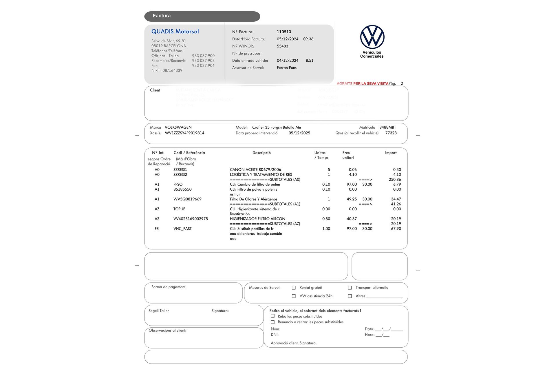 Volkswagen Crafter Furgon Batalla Media TN 2.0 TDI 3.500 - foto 18