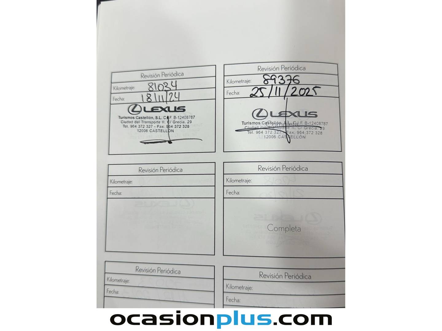 Foto del mantenimiento del Lexus RC Lexus RC 300h Executive (223 CV)