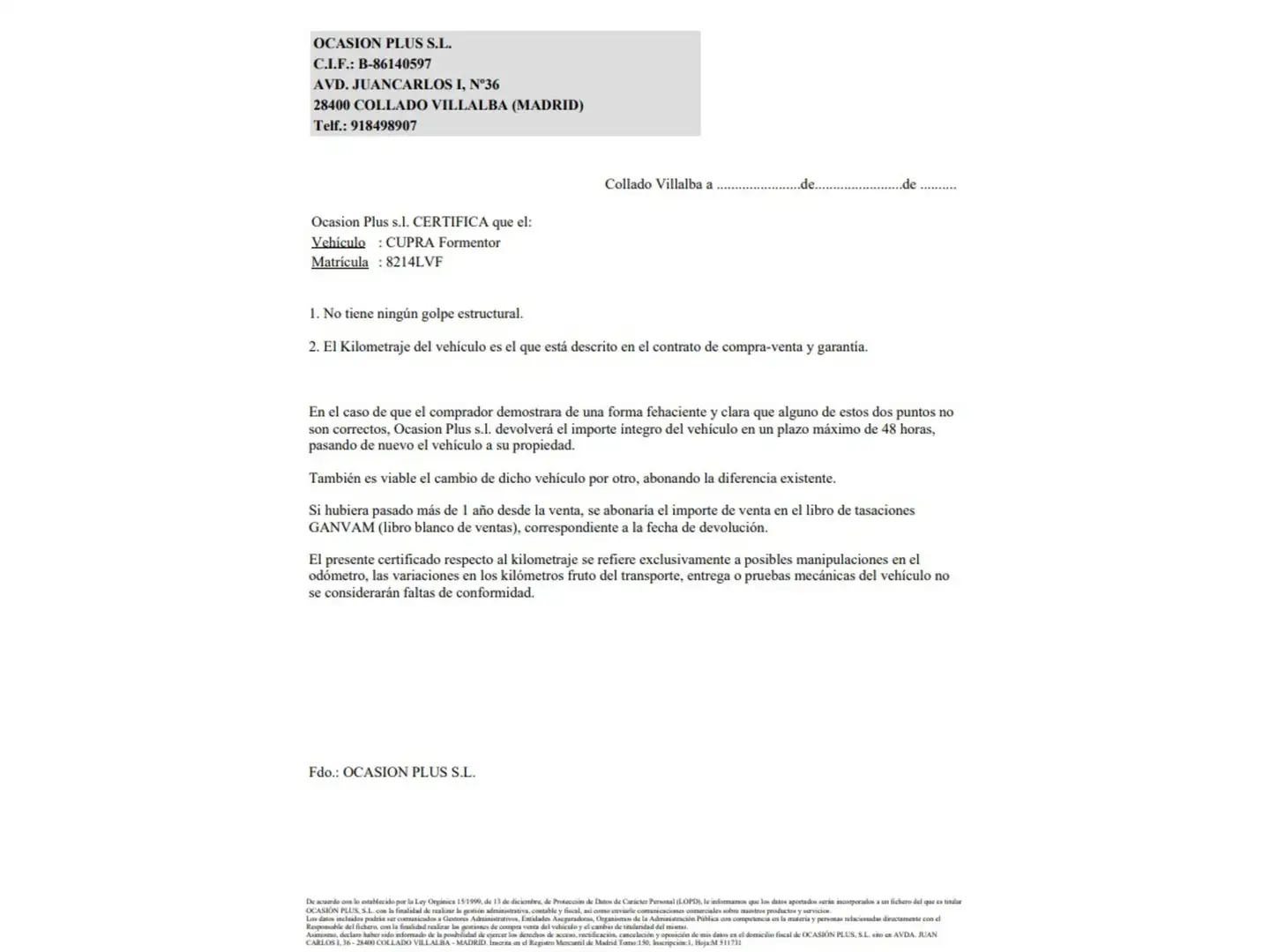 Certificado