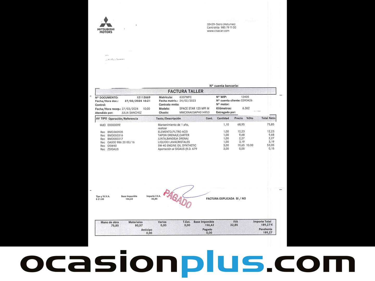 Foto Mitsubishi Space Star Mitsubishi Space Star 120 MPI Motion (71 CV)