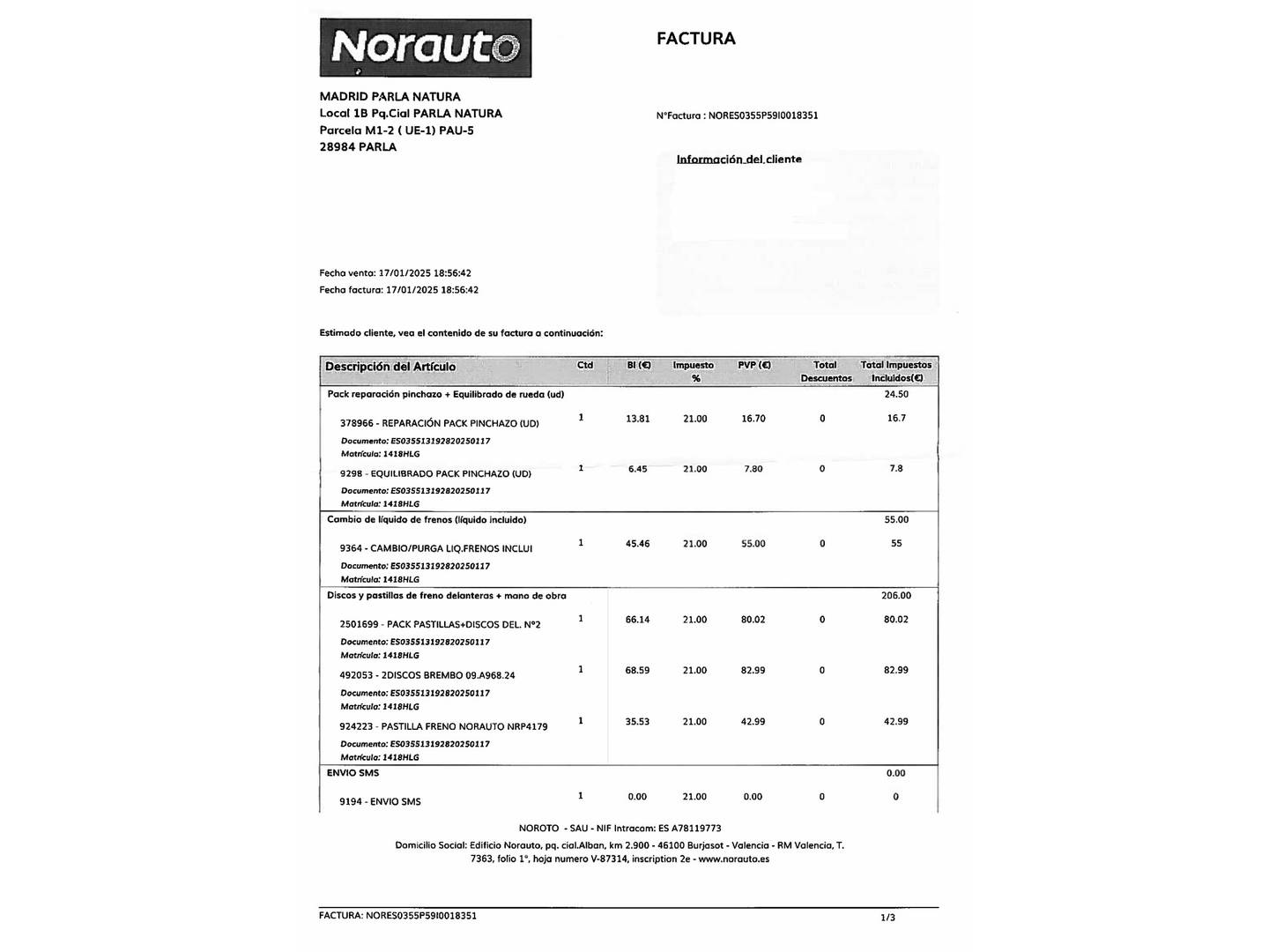 Foto del mantenimiento del Ford Fiesta Ford Fiesta 1.25 Trend (82 CV)