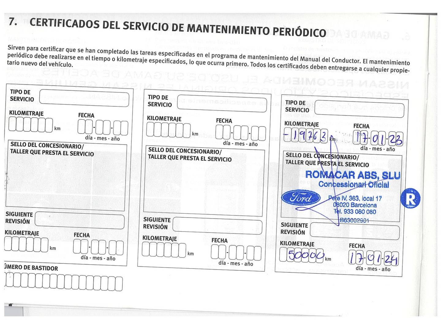 Foto del mantenimiento del Nissan X-TRAIL Nissan X-Trail DIG-T N-Connecta DCT (160 CV) 7 Plazas