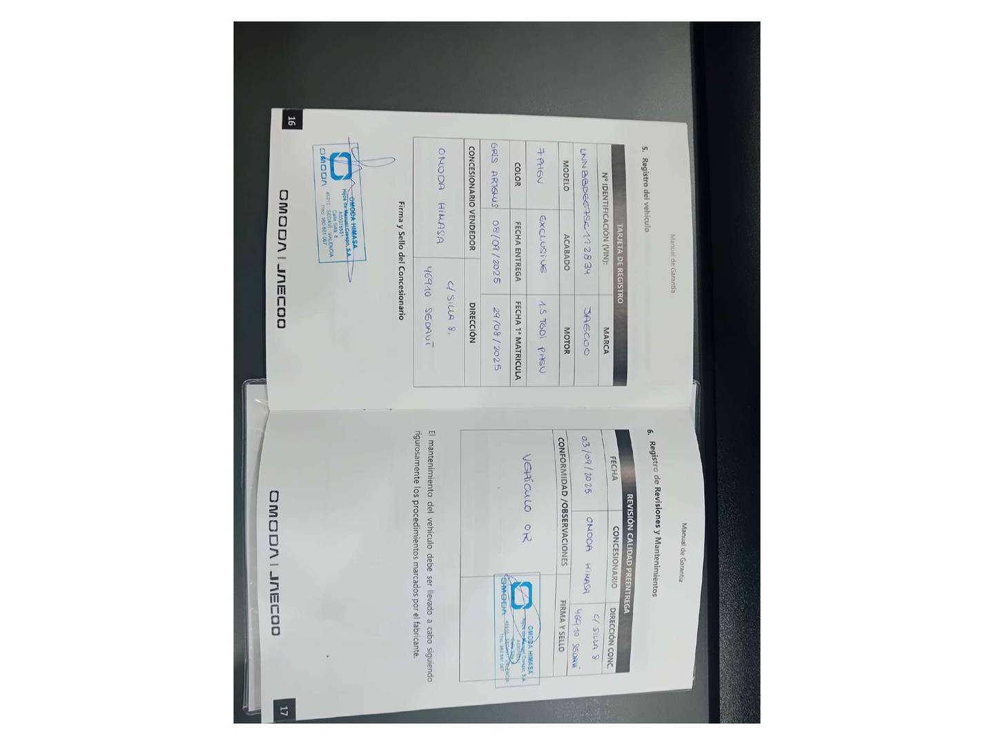 Foto del mantenimiento del JAECOO 7 Jaecoo 7 1.5 TGDI PHEV +1DHT Exclusive FWD (347 CV)