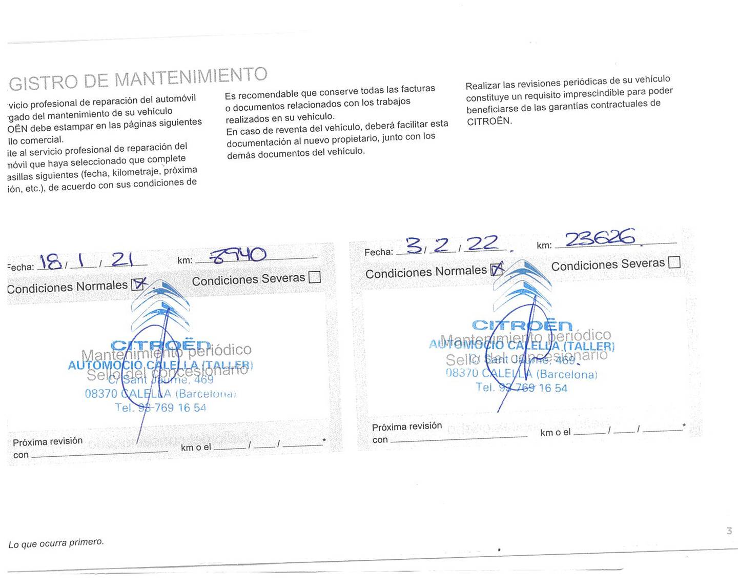Foto del mantenimiento del Citroën Berlingo Citroën Berlingo BlueHDi 130 S&S Talla M Shine EAT8 (130 CV) Pack XTR