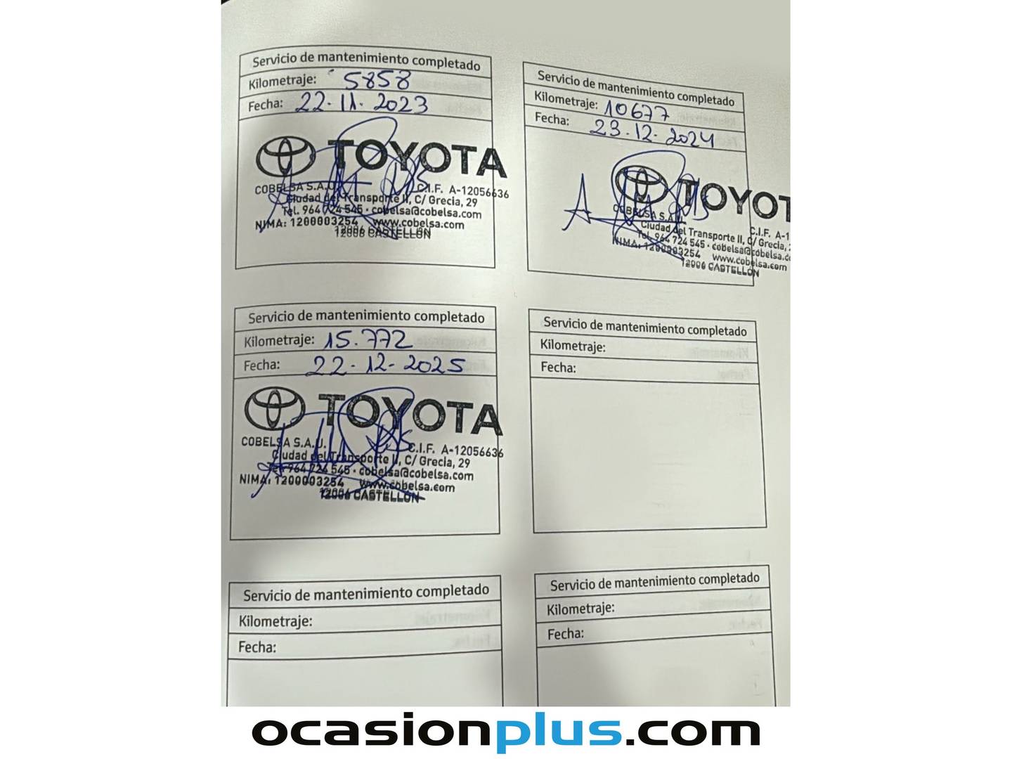 Foto del mantenimiento del Toyota Yaris Toyota Yaris 1.5 120H Style Plus  (116 CV)