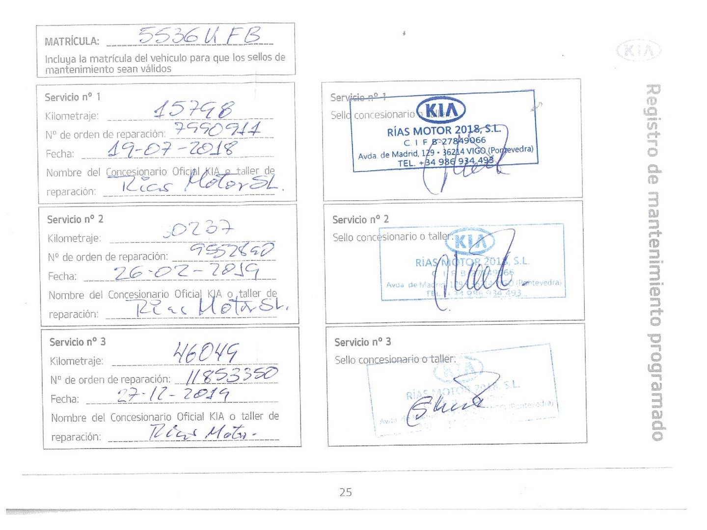 Foto del mantenimiento del KIA Stonic KIA Stonic 1.2 CVVT Tech Eco-Dynamics (84 CV)