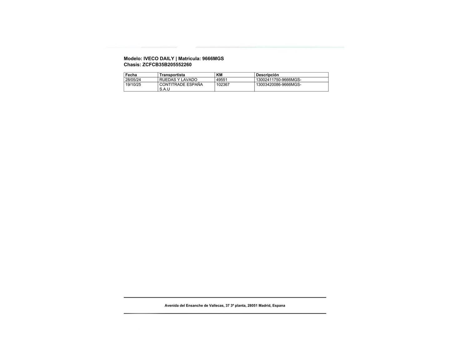 Foto del mantenimiento del Iveco Daily Iveco Daily Furgon 35S 16 V 3520L/H2 (156 CV)