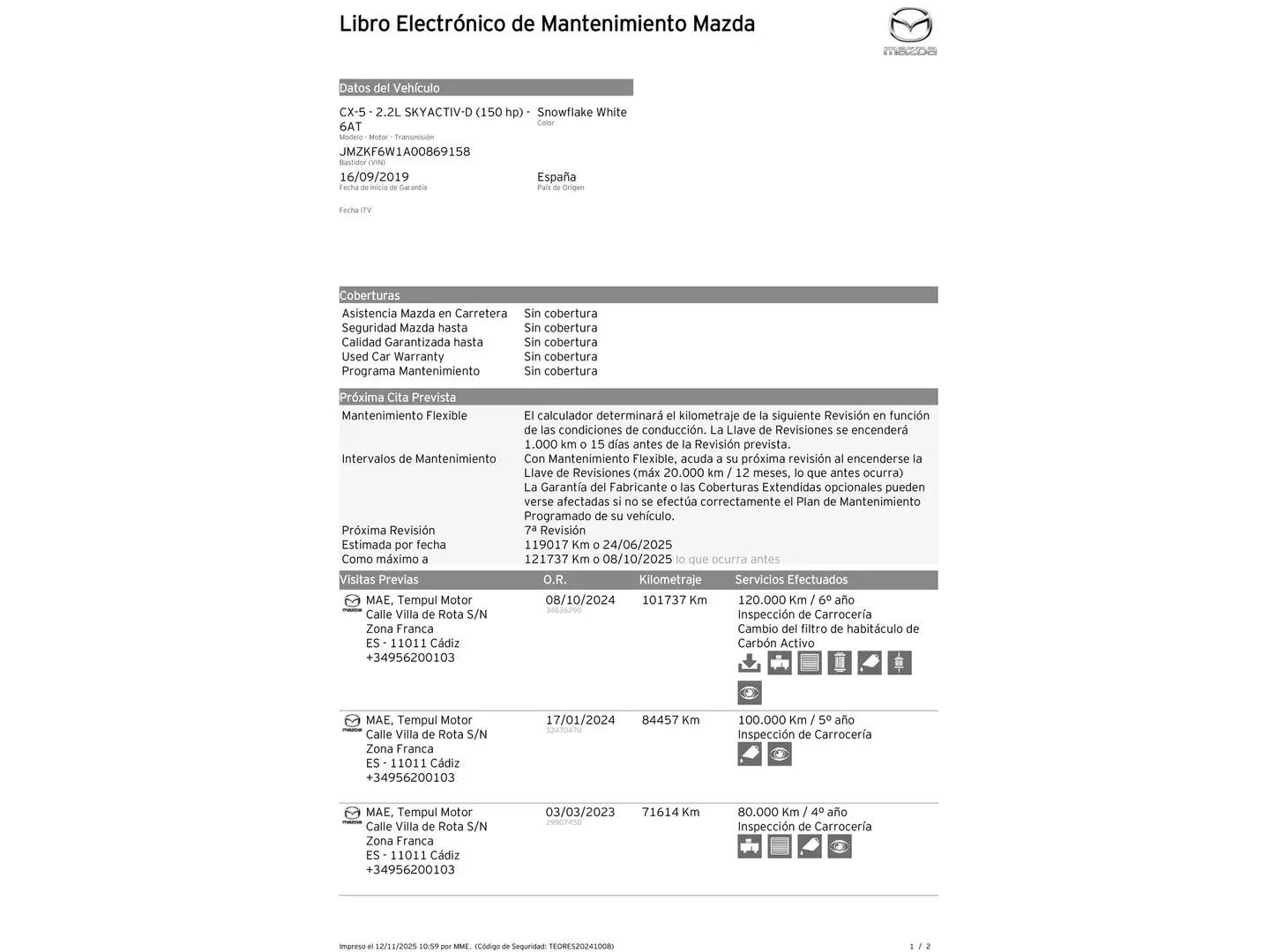 Foto Mazda CX-5 Mazda CX-5 2.2 D Zenith 2WD AT (150 CV)