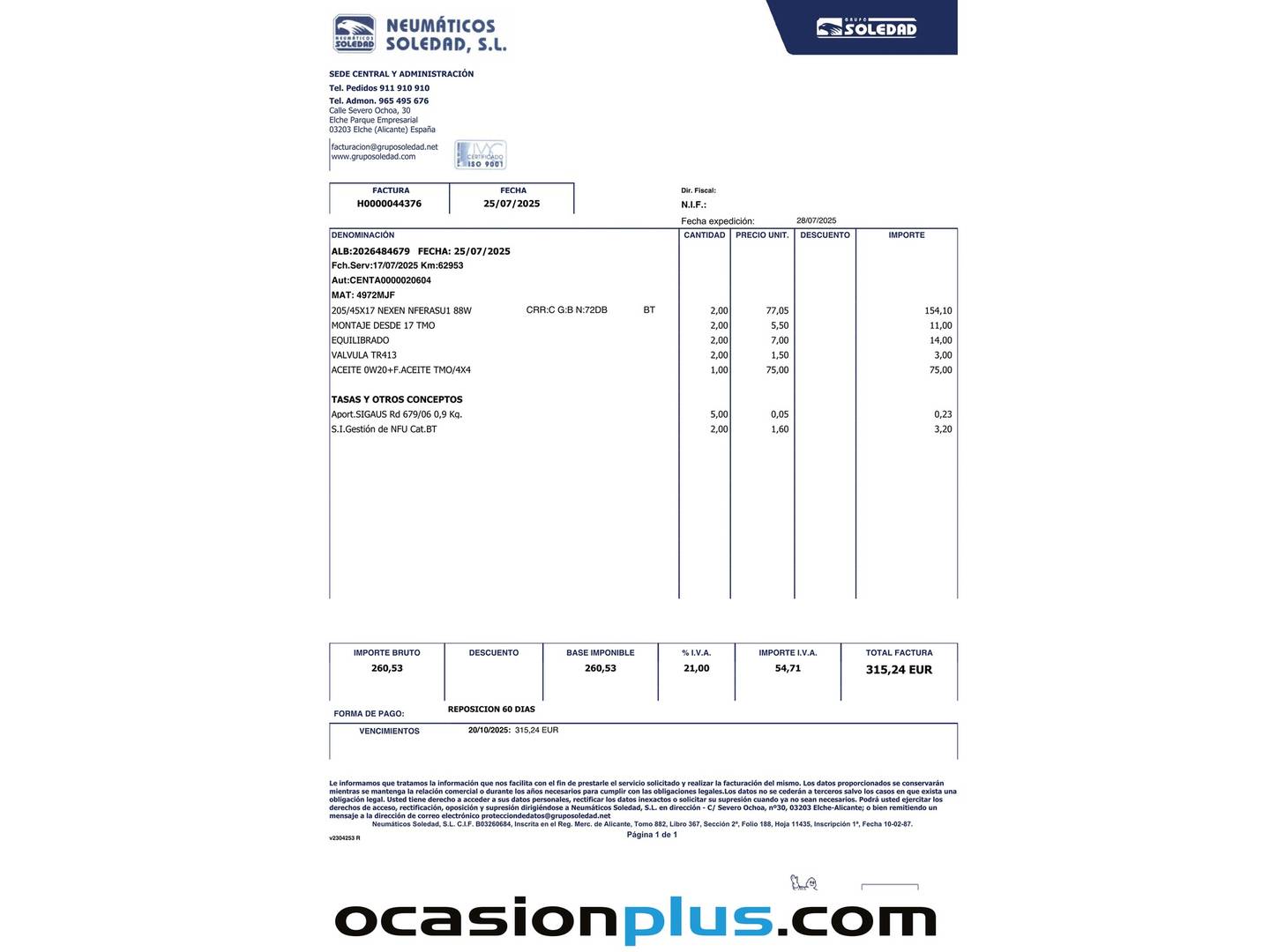 Foto del mantenimiento del Ford Fiesta Ford Fiesta 1.0 EcoBoost MHEV ST-Line (125 CV)