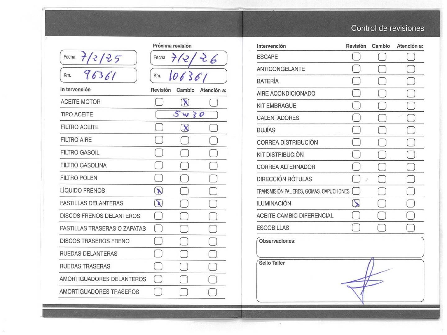 Foto del mantenimiento del Opel Corsa Opel Corsa 1.3 CDTi S&S Selective (95 CV)