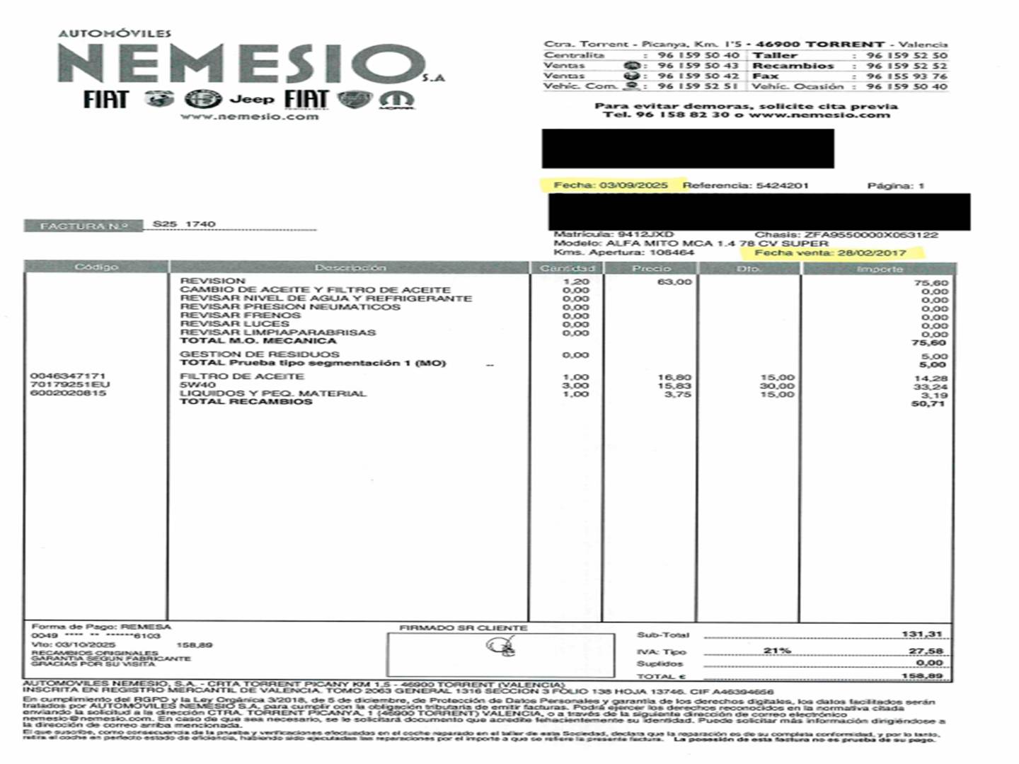 Foto Alfa Romeo MiTo Alfa Romeo Mito Mito 1.4 SUPER (78 CV)