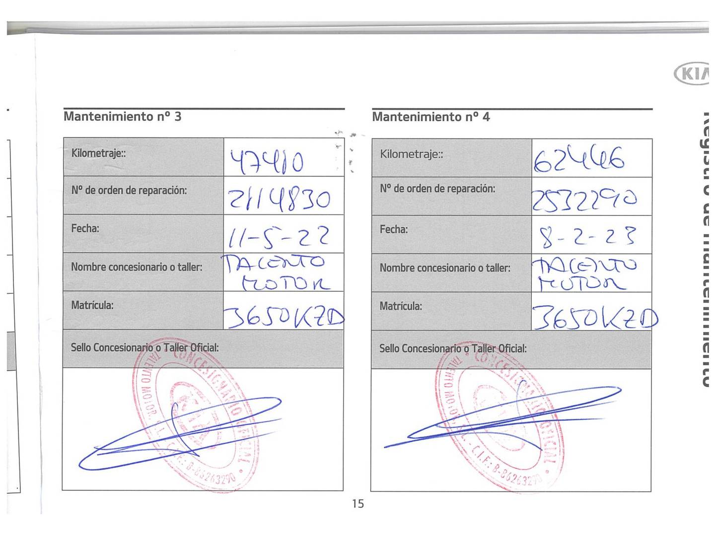 Foto del mantenimiento del KIA Ceed KIA Ceed 1.4 T-GDi GT Line DCT (140 CV)