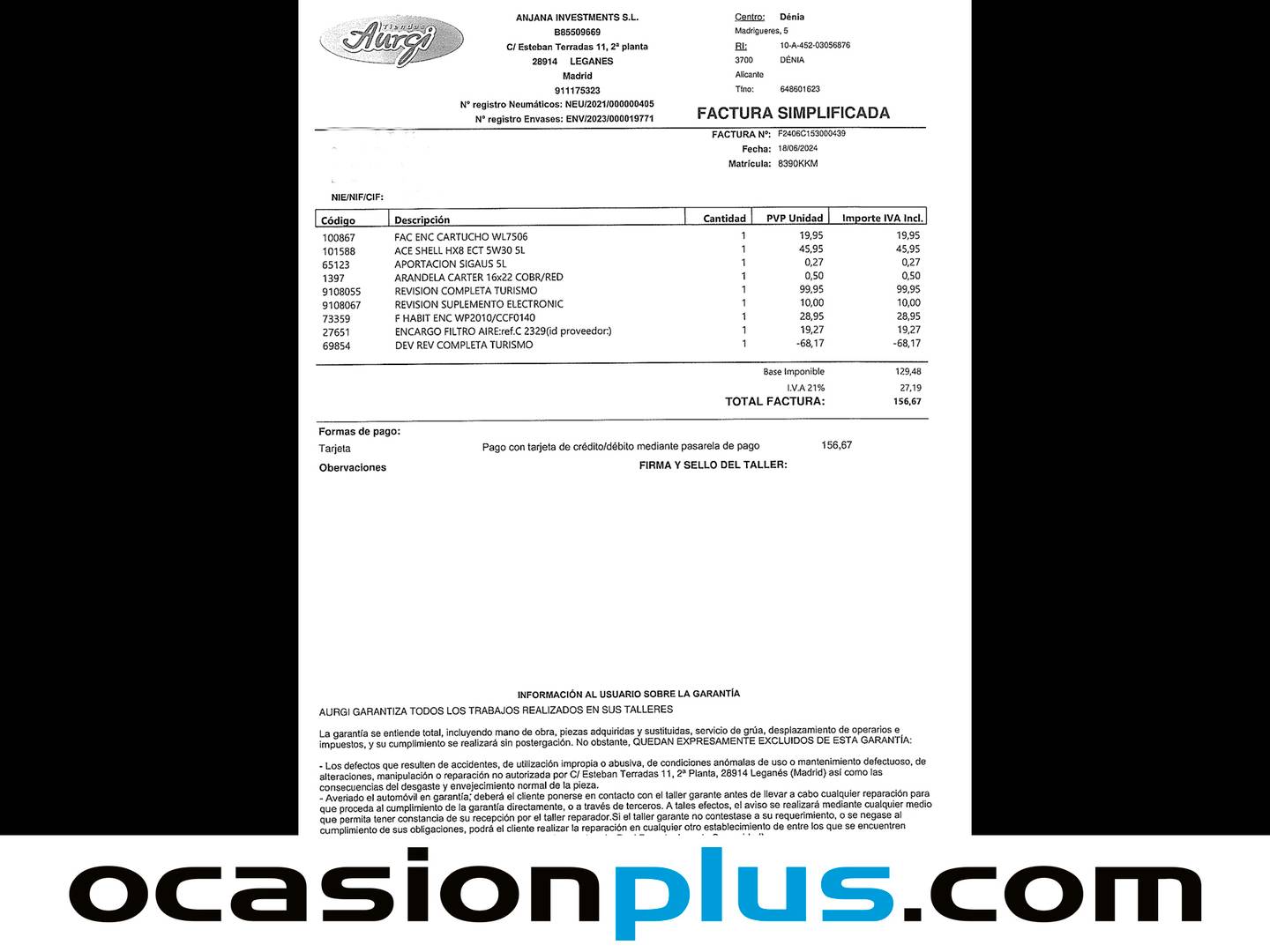 Foto del mantenimiento del Nissan JUKE Nissan Juke DIG-T Acenta (115 CV)