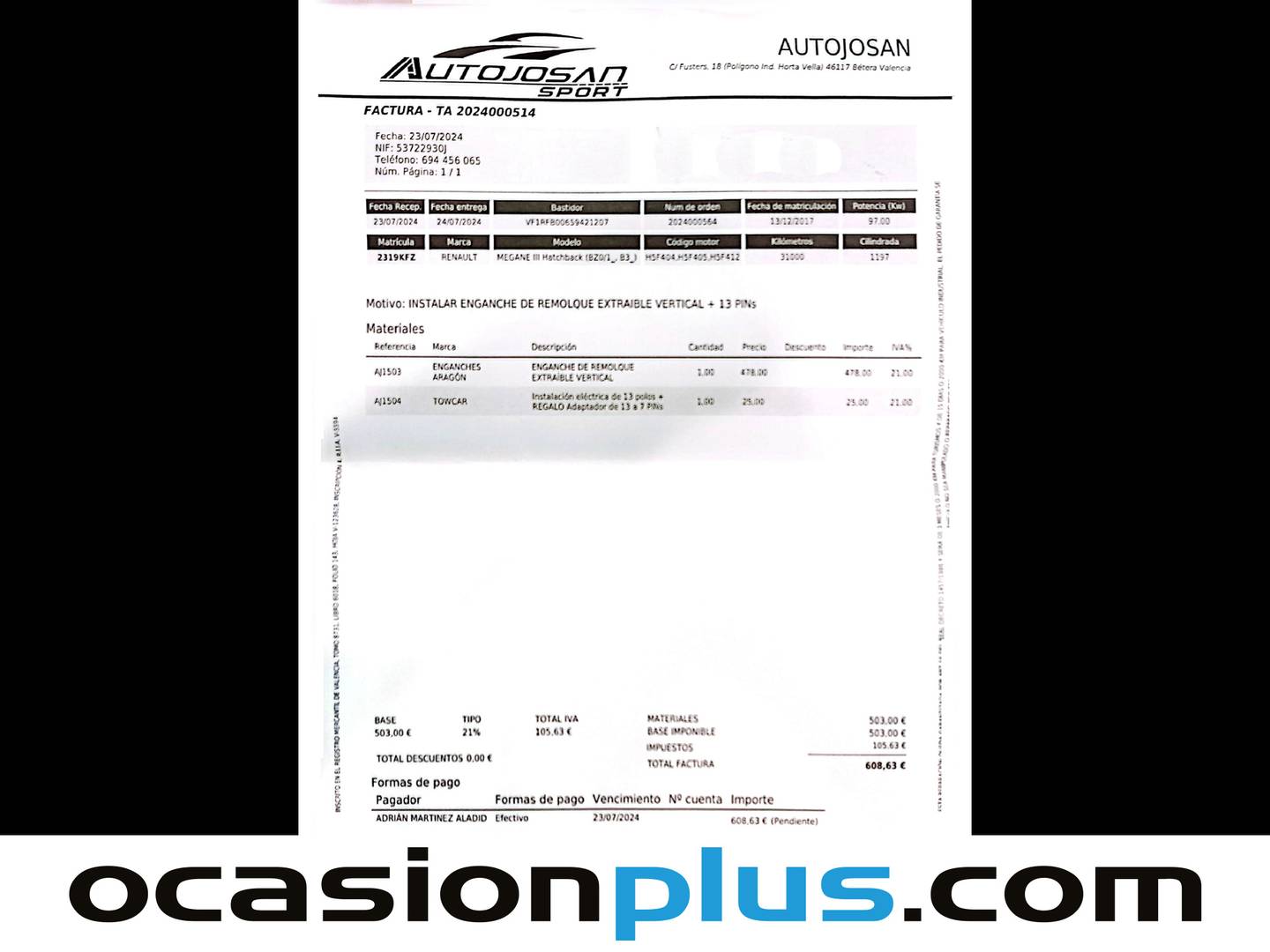 Foto del mantenimiento del Renault Mégane Renault Megane Sport Tourer Zen Energy TCe (130 CV) EDC