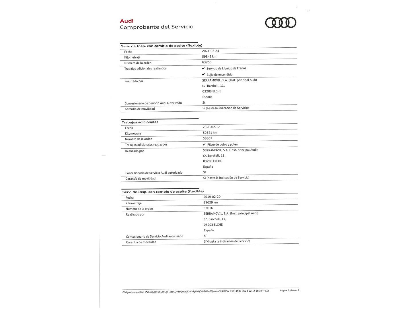 Foto del mantenimiento del Audi Q3 Audi Q3 design edition 1.4 TFSI ultra CoD (150 CV)