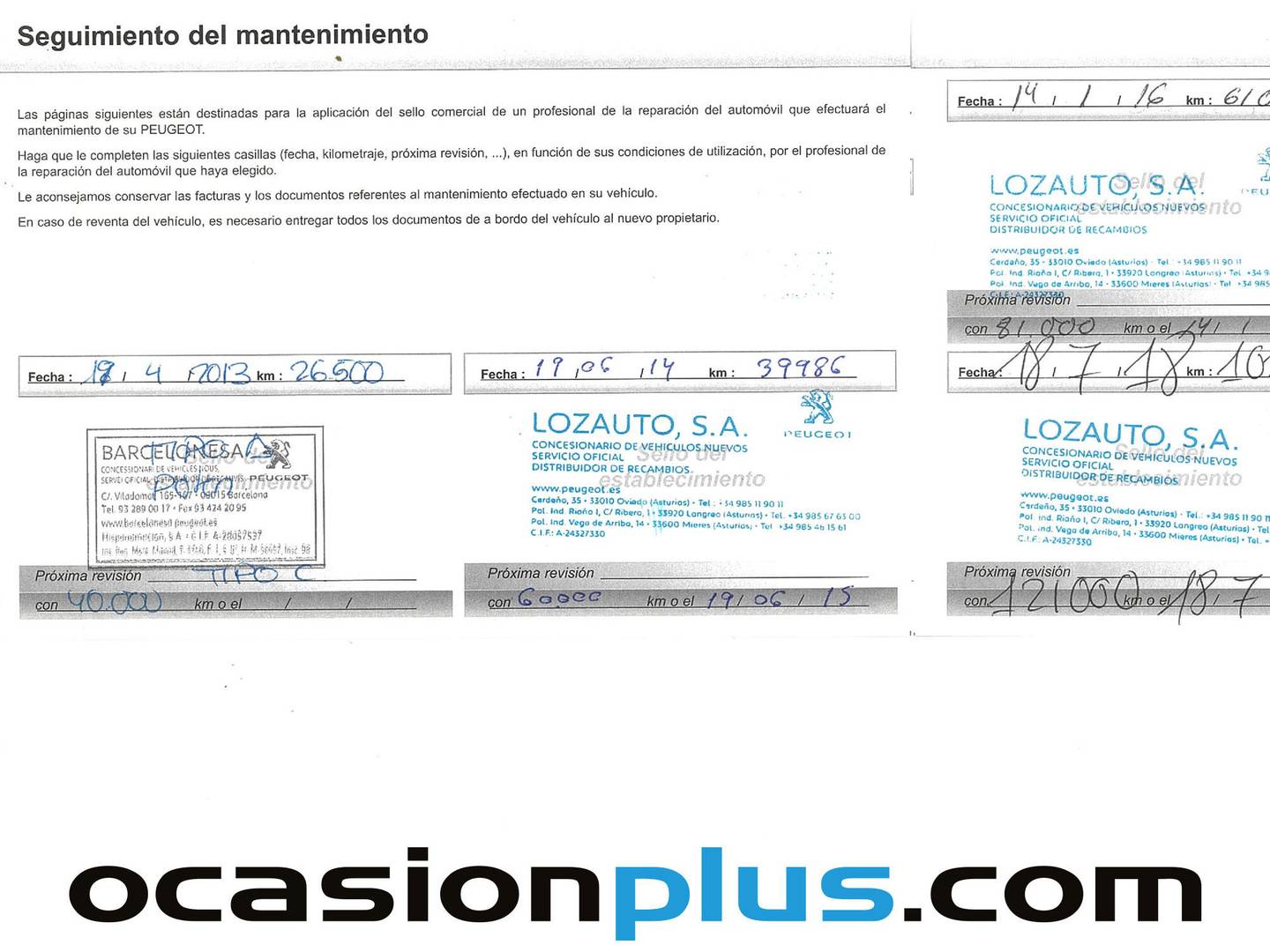 Foto del mantenimiento del Peugeot 4007 Peugeot 4007 2.2 HDI Sport Pack DCS (156 CV) 7 Plazas