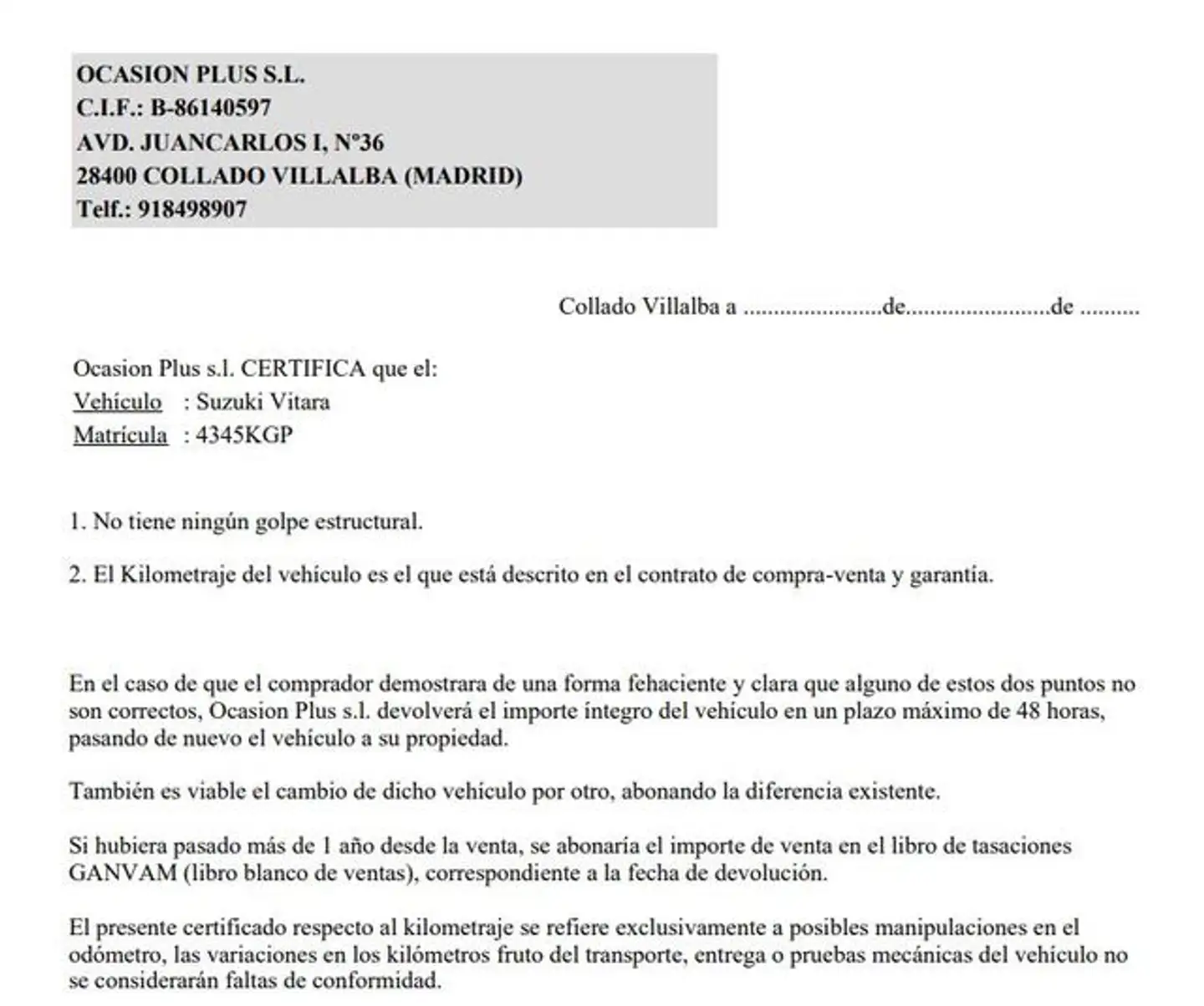 Certificado