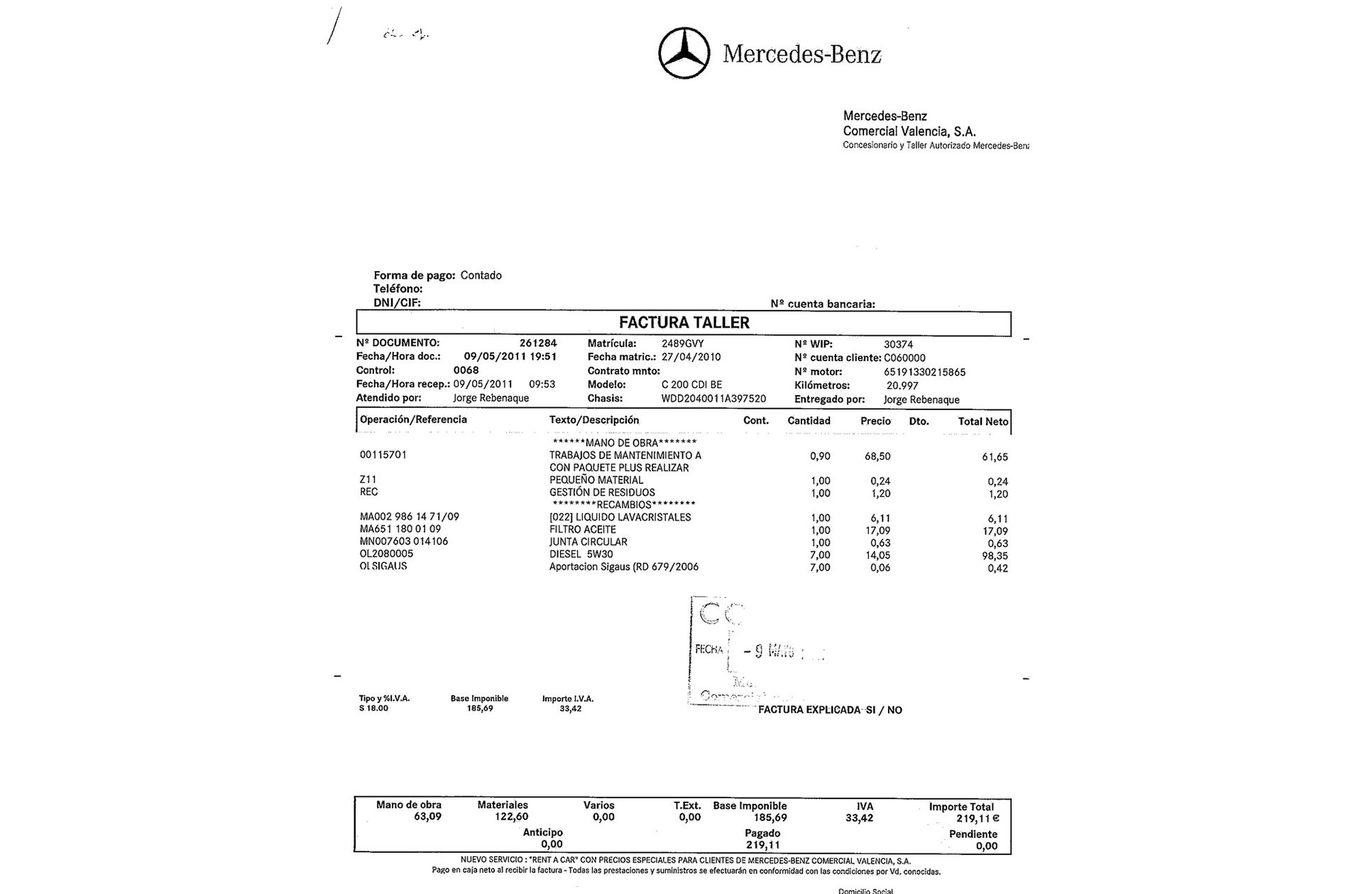 Mercedes-Benz Clase C CDI Blue Efficiency Avantgarde - foto 26