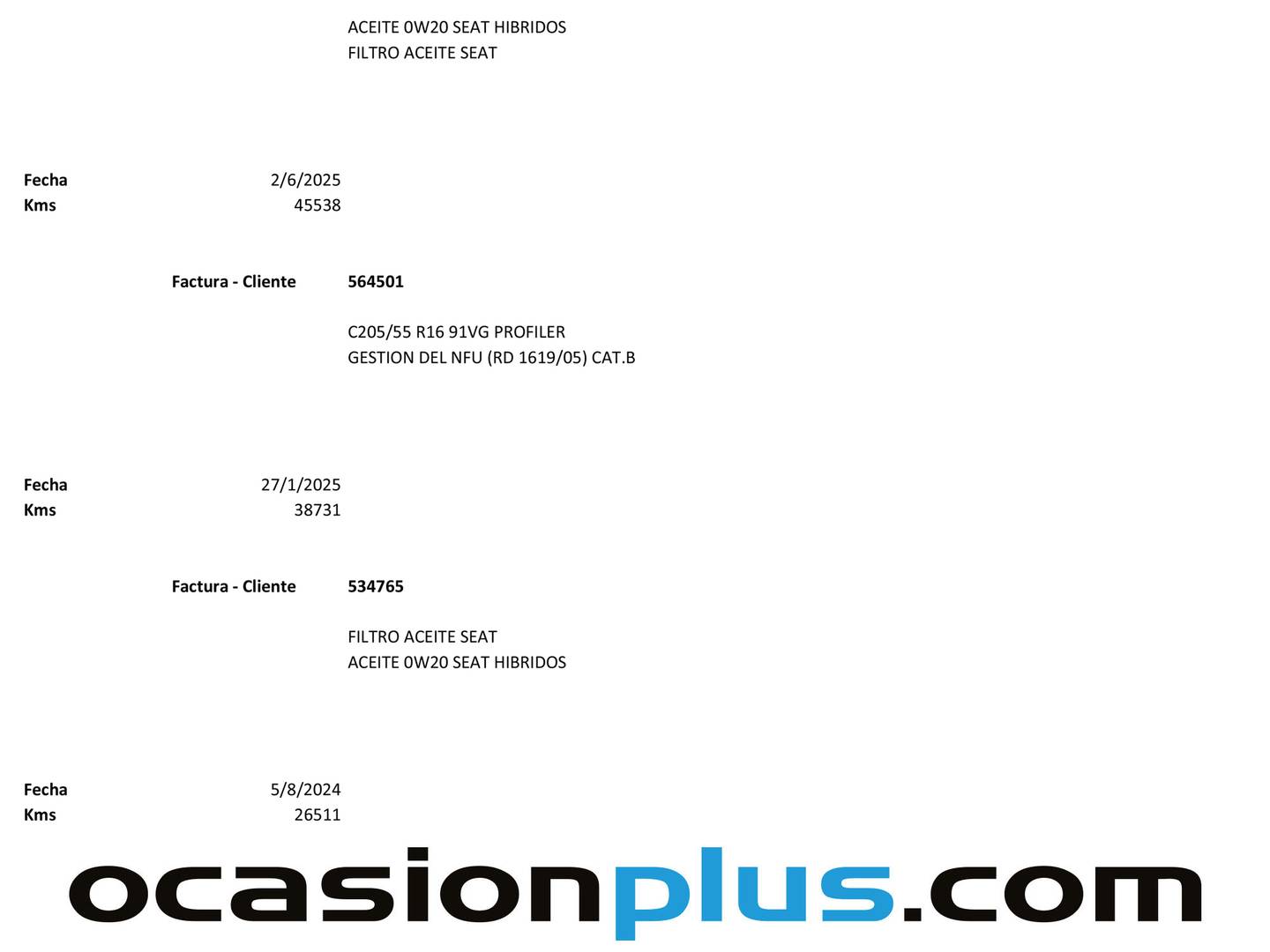 Foto del mantenimiento del Seat Arona Seat Arona 1.0 TSI Style XL (110 CV)