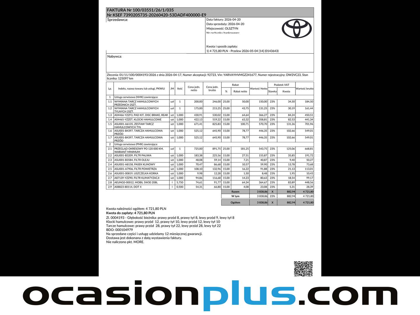 Foto del mantenimiento del Toyota Proace Verso Toyota Proace Verso 1.5D Shuttle VX L2 (120 CV) 9 Plazas