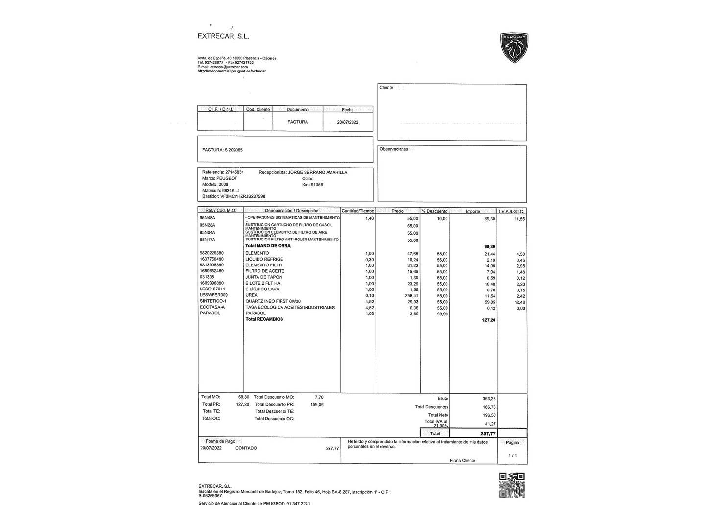 Foto Peugeot 3008 Peugeot 3008 BlueHDI 130 S&S GT Line EAT8 (130 CV)