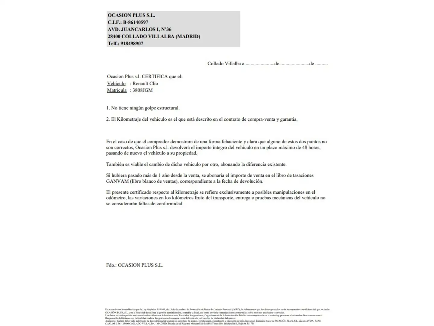 Certificado