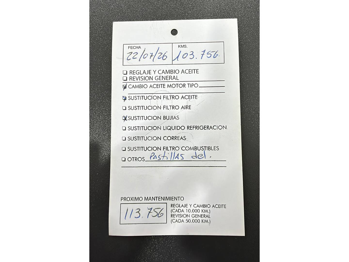 Foto del mantenimiento del Opel Astra Opel Astra 1.2 Turbo SHL 2020 (110 CV)