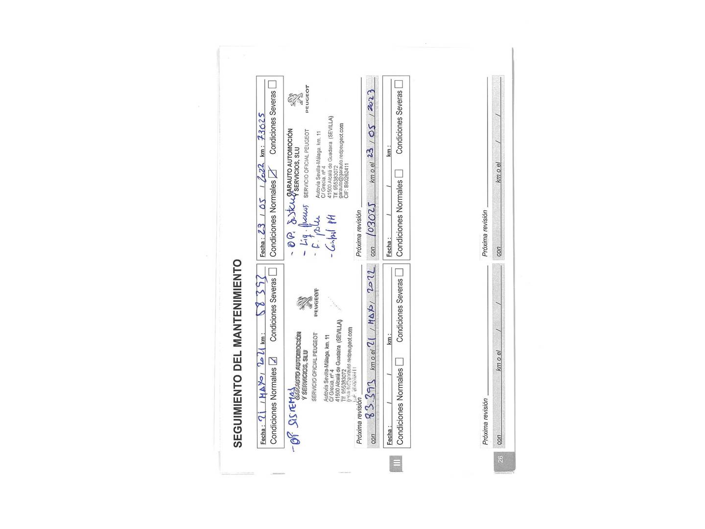 Foto del mantenimiento del Peugeot 5008 Peugeot 5008 BlueHDi 120 S&S Allure (120 CV) 7 Plazas