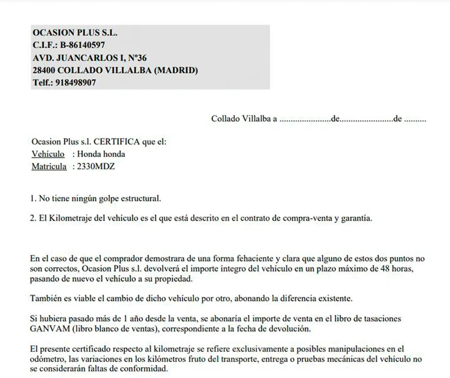 Certificado