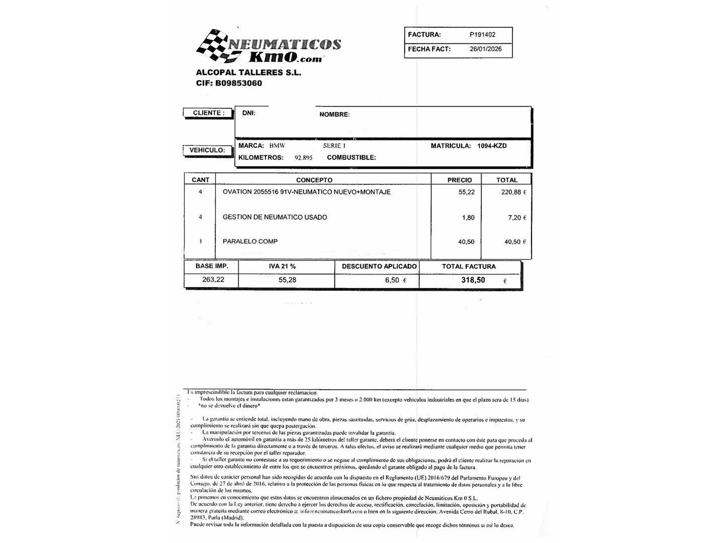Foto del mantenimiento del BMW Serie 1 BMW Serie 1 118i 100 kW (136 CV)