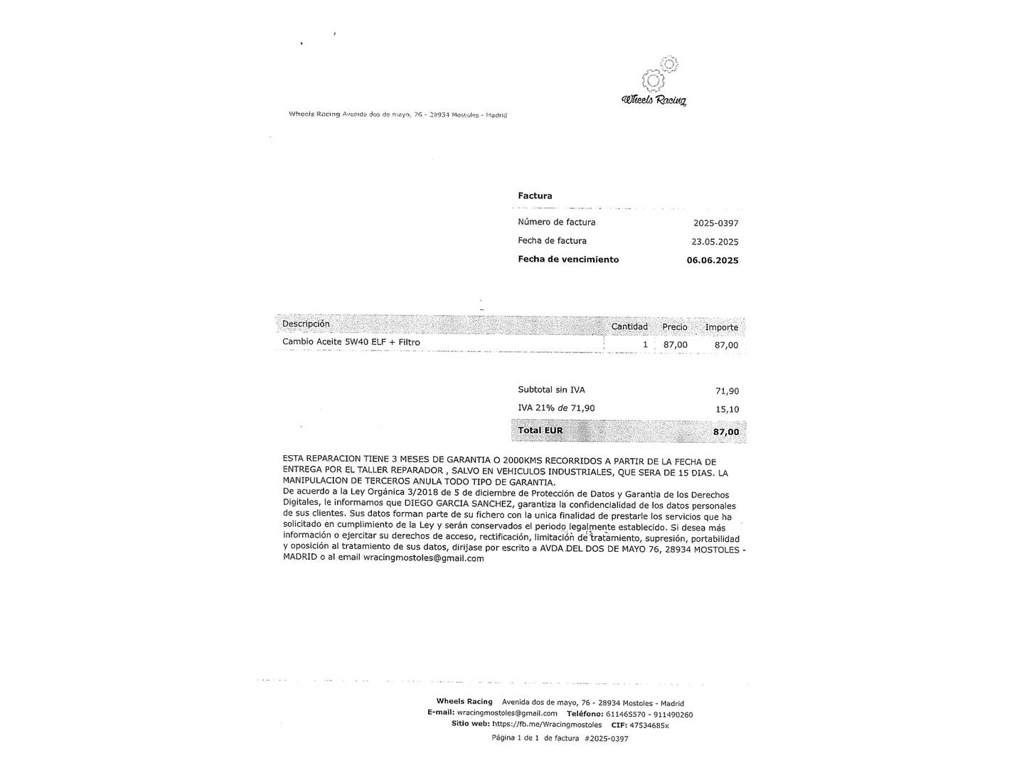 Foto del mantenimiento del Renault Clio Renault Clio Sport Tourer Zen dCi (90 CV)