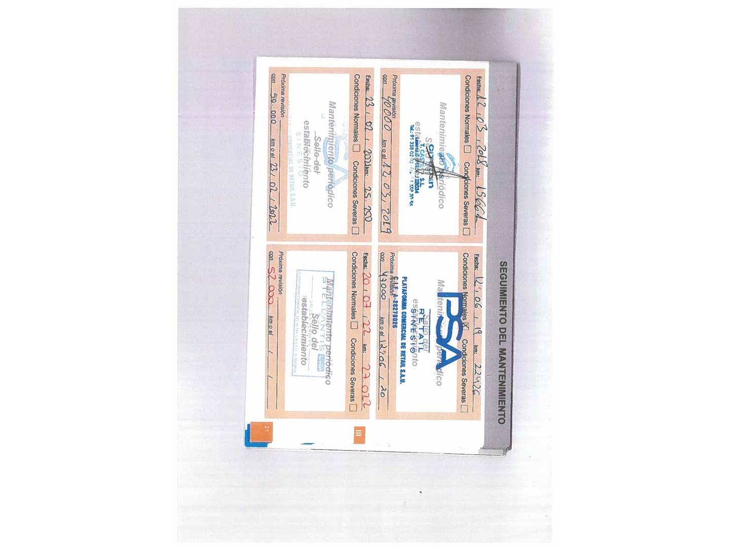 Foto del mantenimiento del Citroën C4 Cactus Citroen C4 Cactus e-HDI 92 Feel Fine ETG6 (92 CV)