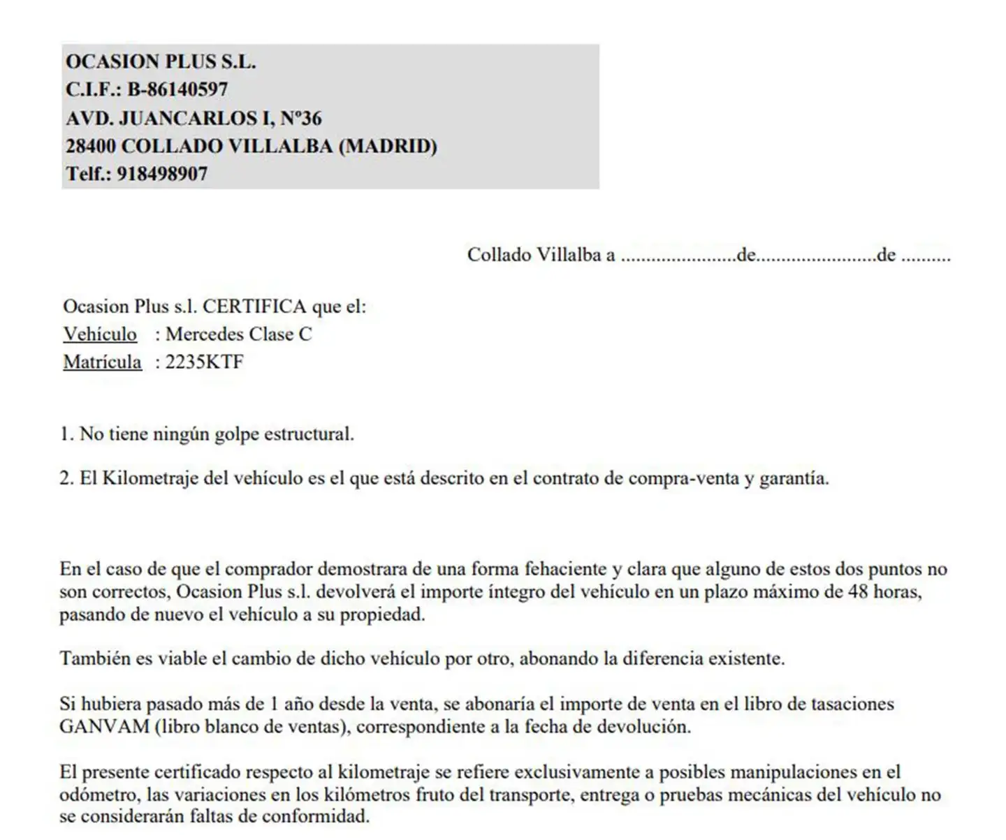 Certificado