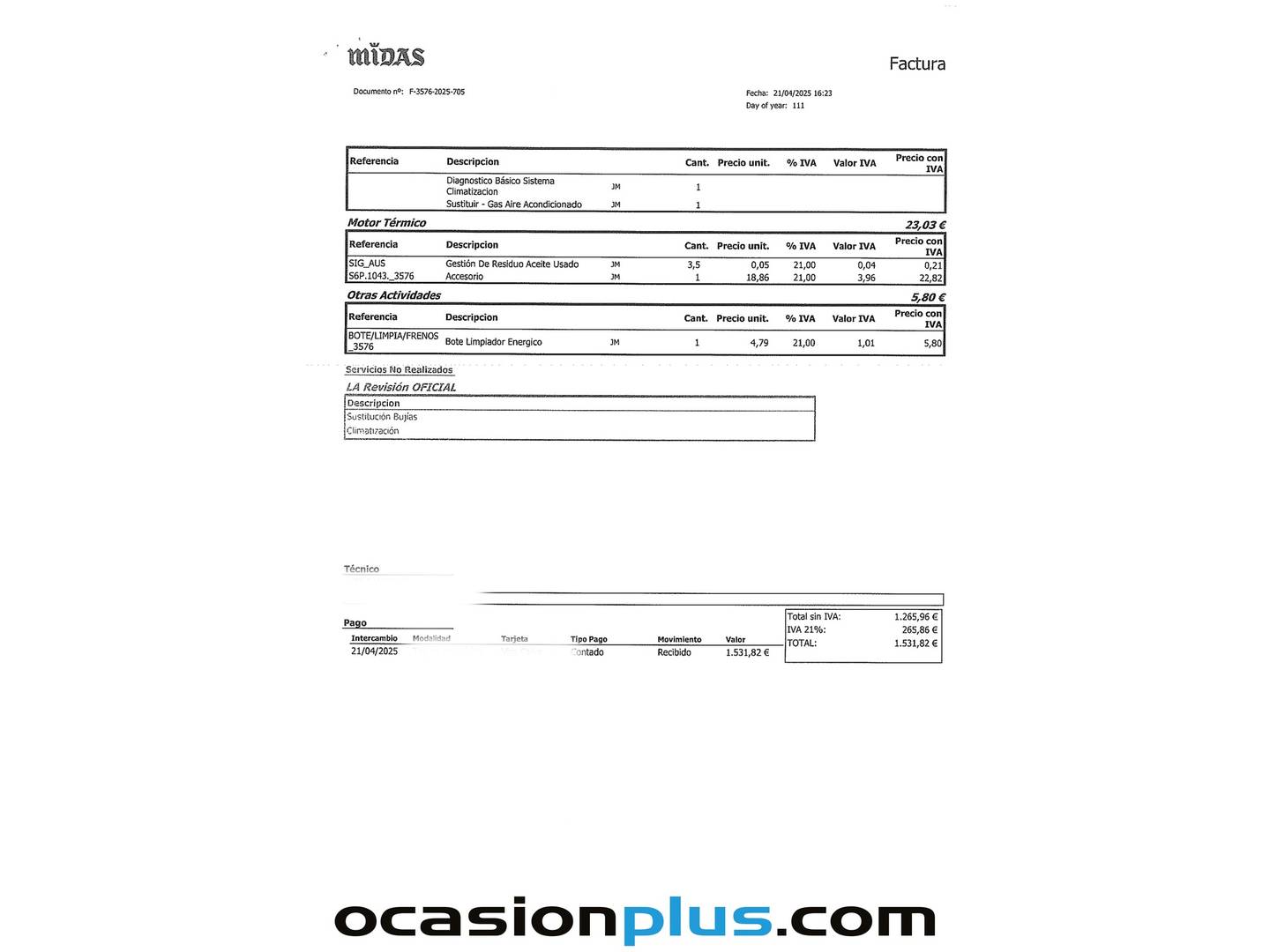 Foto del mantenimiento del Opel Crossland X Opel Crossland X 1.2 Turbo S&S Selective (130 CV)
